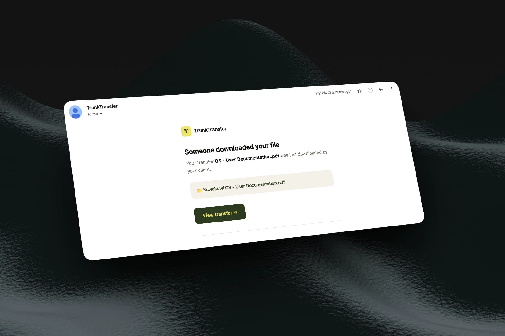 Download notification and delivery dashboard