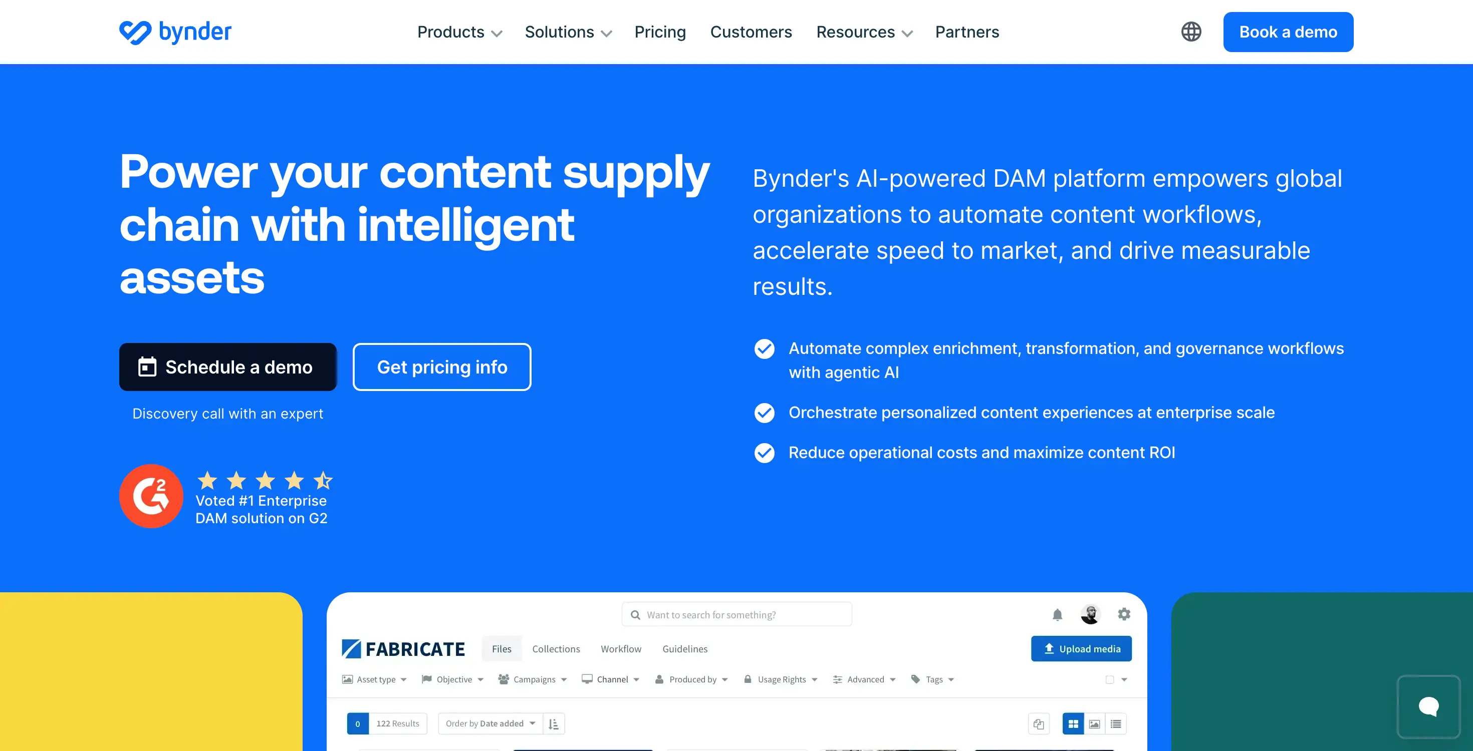 Bynder's digital asset management library and approval workflow interface