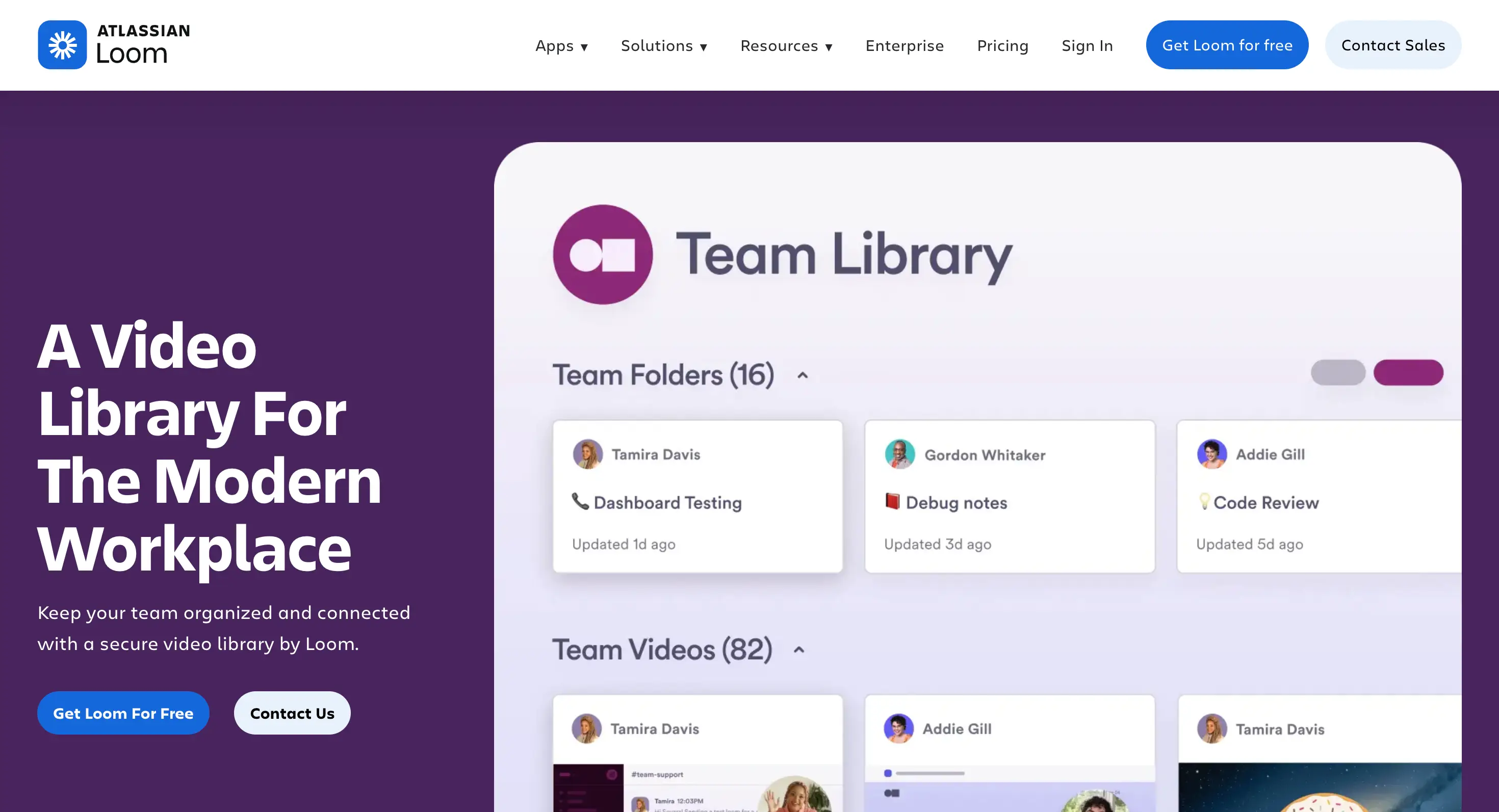Loom's screen recording and async video messaging interface